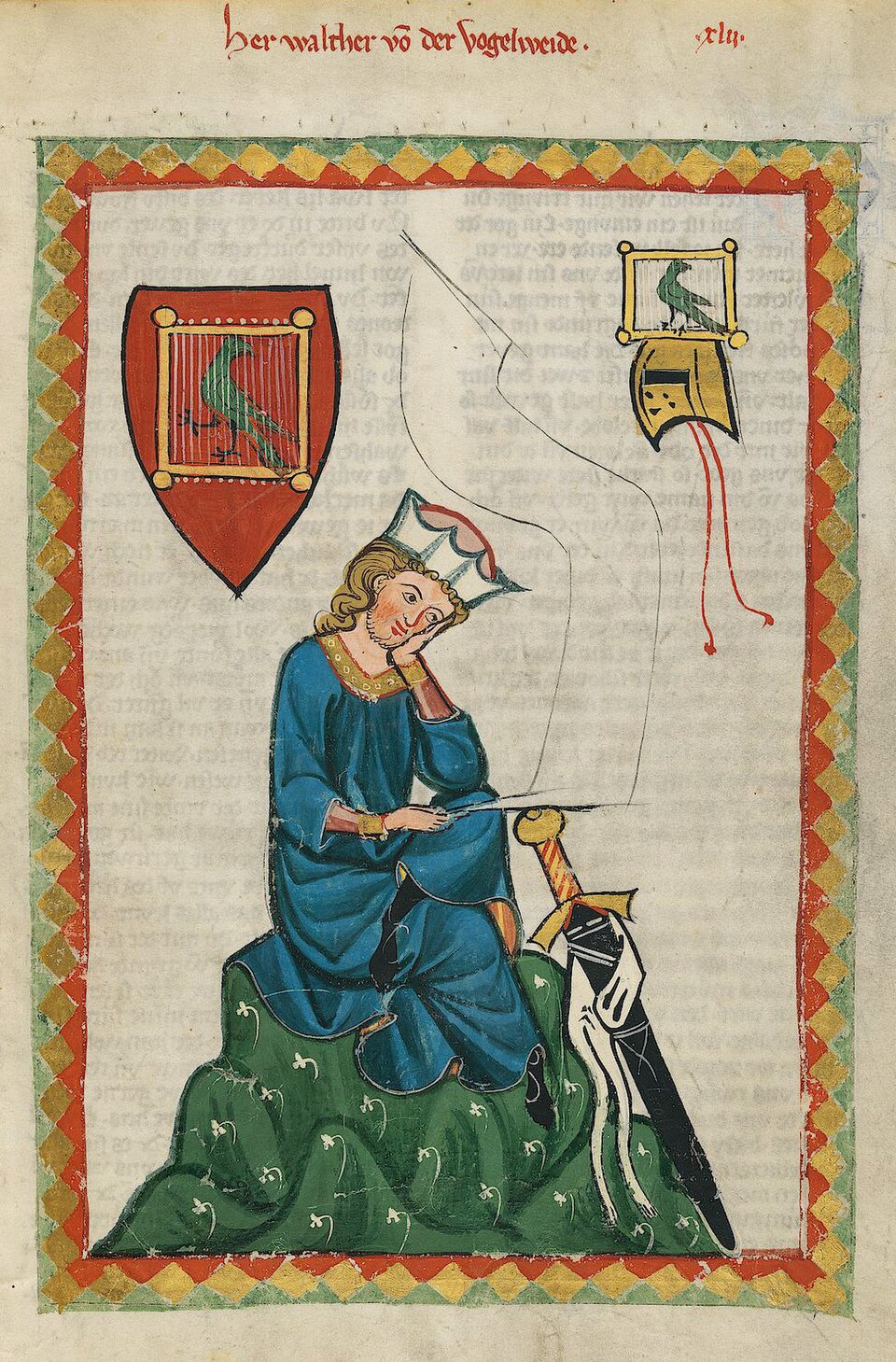 Porträt Walther von der Vogelweide