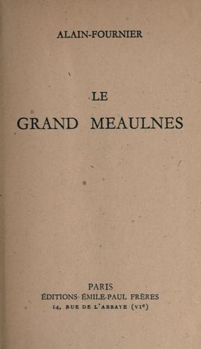 Cover Der große Meaulnes