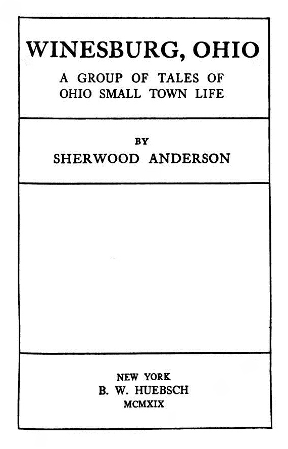 Cover Winesburg, Ohio