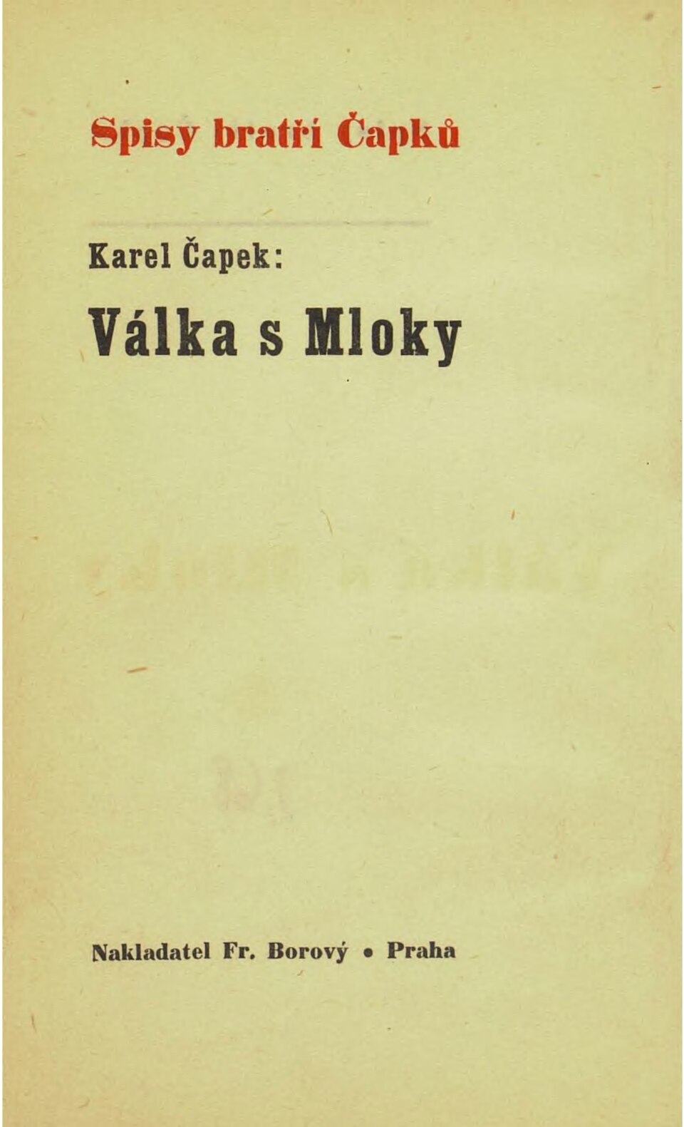 Cover Der Krieg mit den Molchen