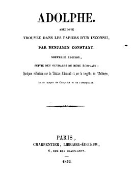 Cover Adolphe