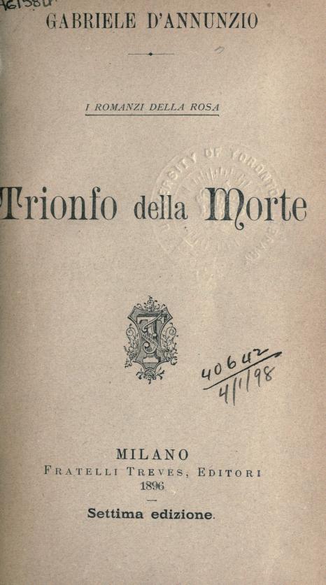 Cover Der Triumph des Todes