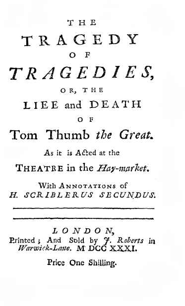 Cover The Tragedy of Tragedies
