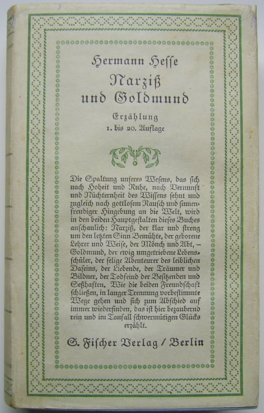 Cover Narziß und Goldmund