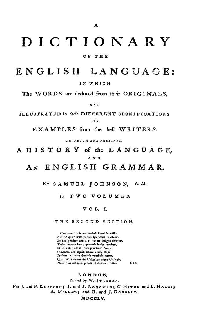 Cover Dictionary of the English Language