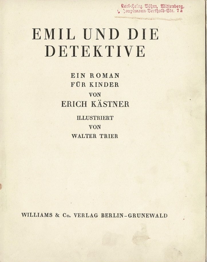 Cover Emil und die Detektive