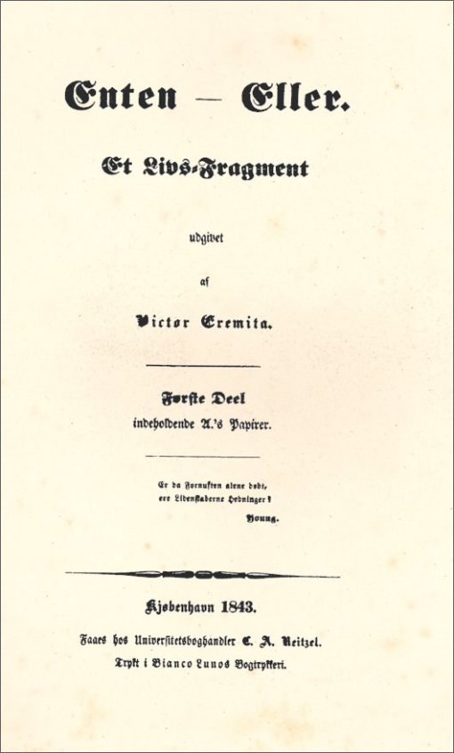 Cover Entweder – Oder