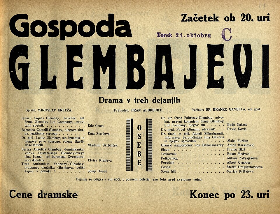 Cover Die Glembays