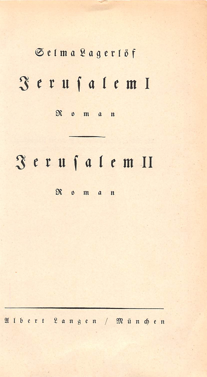 Cover Jerusalem
