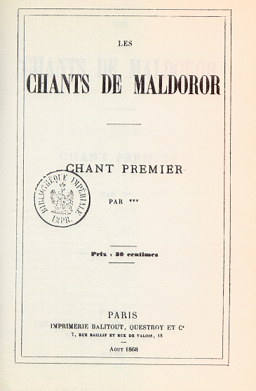 Cover Die Gesänge des Maldoror