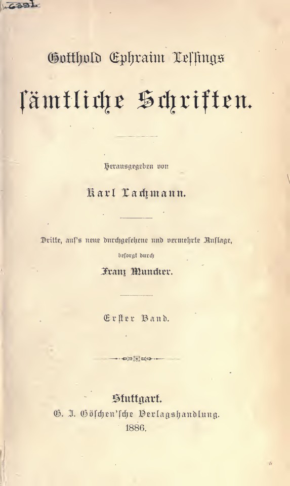 Cover Die Erziehung des Menschengeschlechts