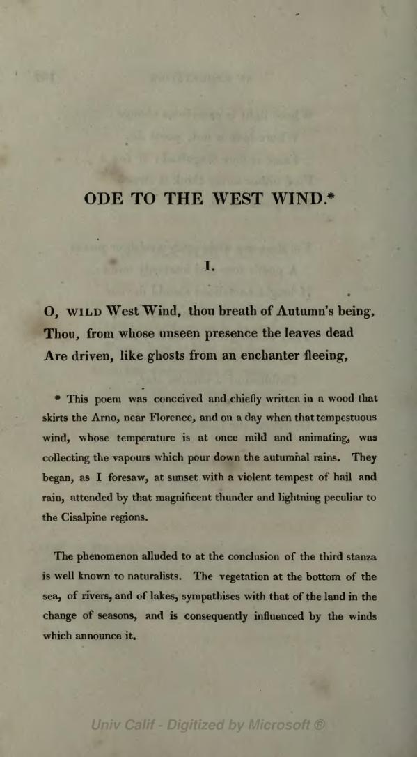 Cover Ode an den Westwind