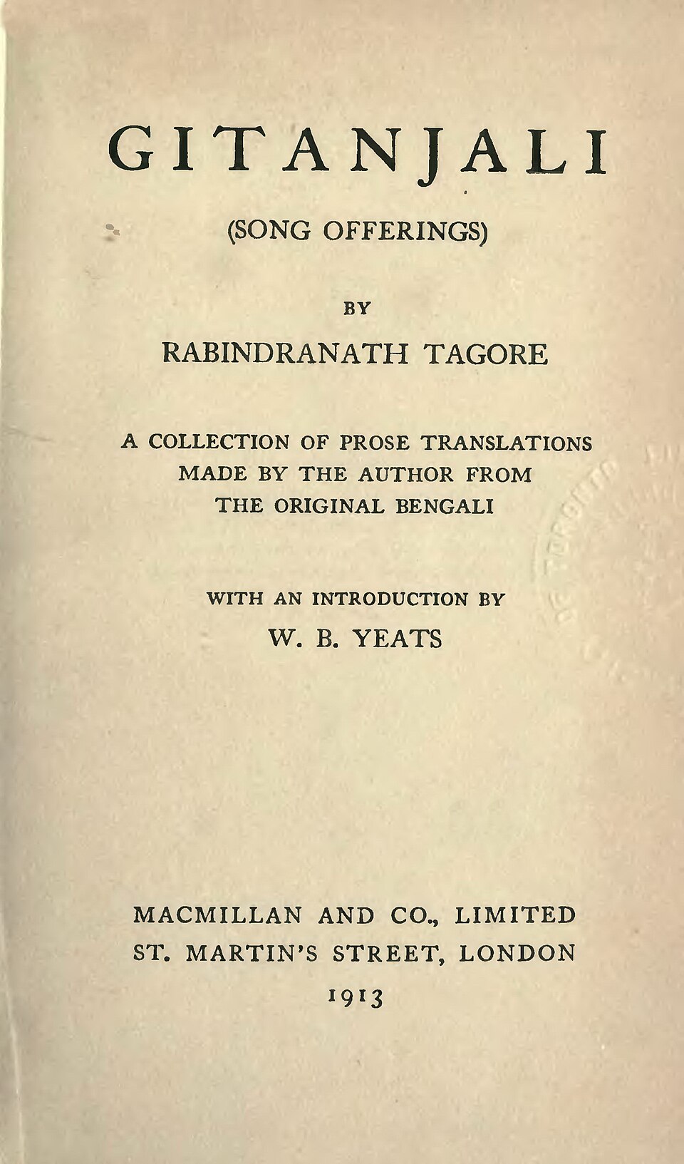 Cover Gitanjali