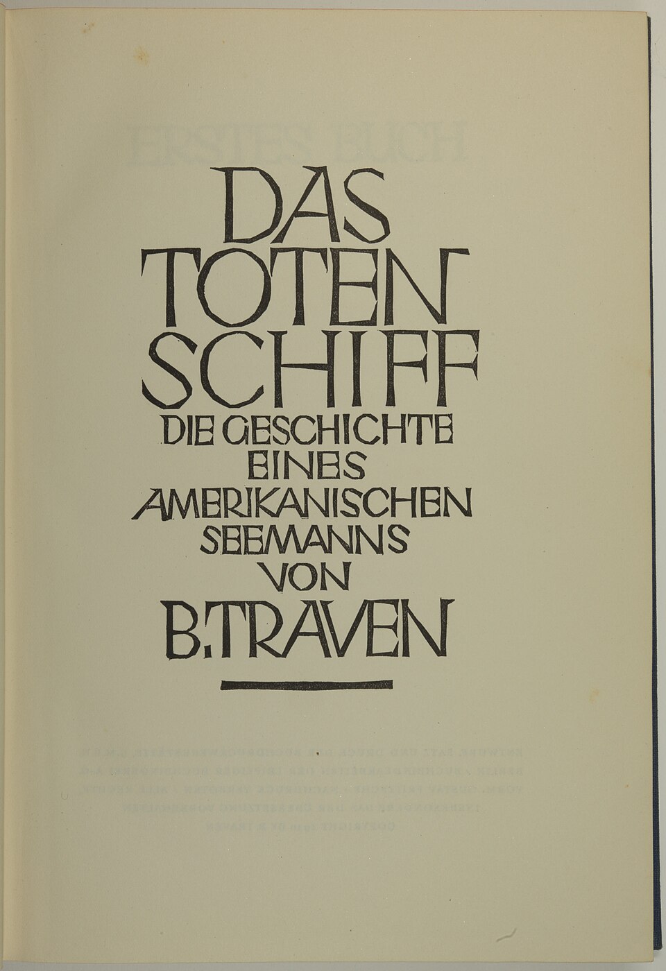 Cover Das Totenschiff