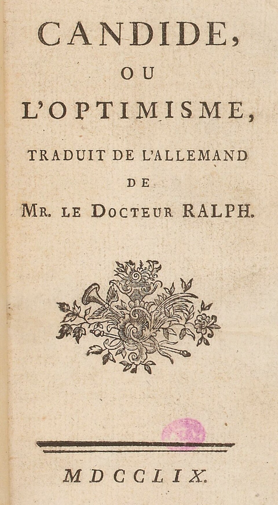 Cover Candide oder der Optimismus