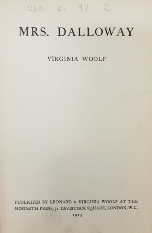 Cover Mrs. Dalloway